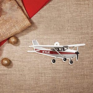 Airplane Ornament: Aviation Christmas Tree Decor,Plane Ornament,Christmas Gift For Pilot,Pilot Ornament,Airplane Lovers Gift,My First Flight