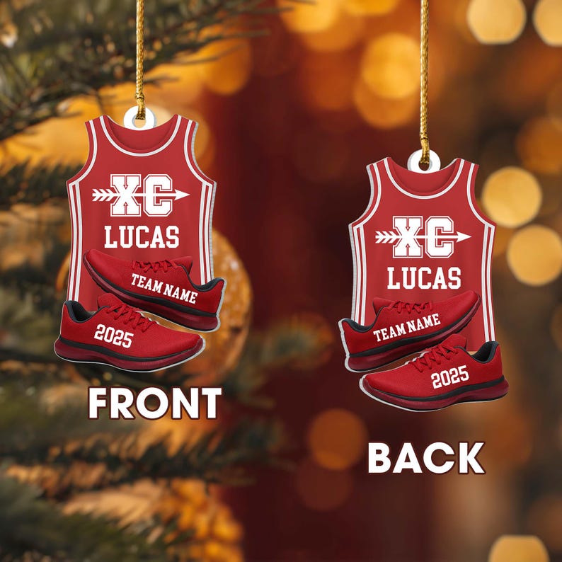 Personalized Cross Country Christmas Ornament,Custom Runner Ornament With Name Christmas Tree Decoration,Cross Country Athlete or Coach Gift