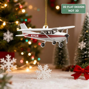 Airplane Ornament: Aviation Christmas Tree Decor,Plane Ornament,Christmas Gift For Pilot,Pilot Ornament,Airplane Lovers Gift,My First Flight