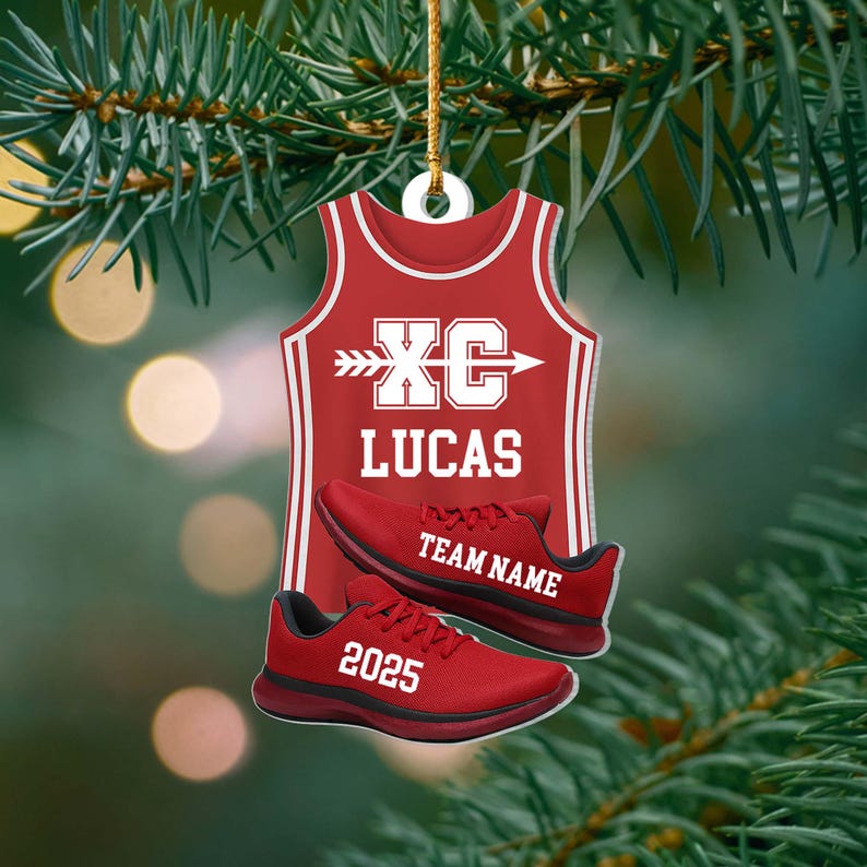 Personalized Cross Country Christmas Ornament,Custom Runner Ornament With Name Christmas Tree Decoration,Cross Country Athlete or Coach Gift