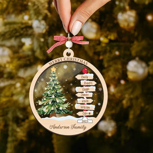 Family Name Christmas Tree Ornaments, Personalized Family Name Ornament, Christmas Tree Ornament Family Names 2025, Holiday Keepsake