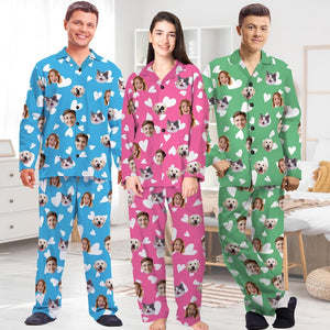 Custom Face Pajama Set: Personalized Photo Pajamas, Matching Couple PJs