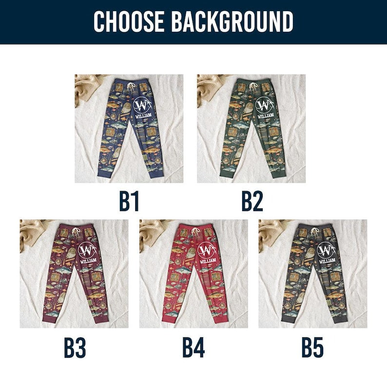 Fishing Custom Name - Personalized Sweatpants, Fishing Lover Gift, Fisherman Gift, Gift for Dad Husband Men
