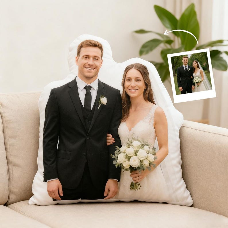Personalized Photo Pillow, Custom Face Pet Pillow, Unique Gift for Family, Kids, Couples & Pets, Funny Cutout Pillow Keepsake