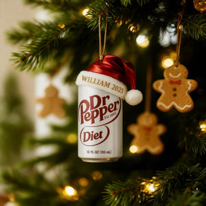 Custom Dr Pepper Ornament 2025, Personalized Soda Lover Gift, Funny Christmas Tree Decoration