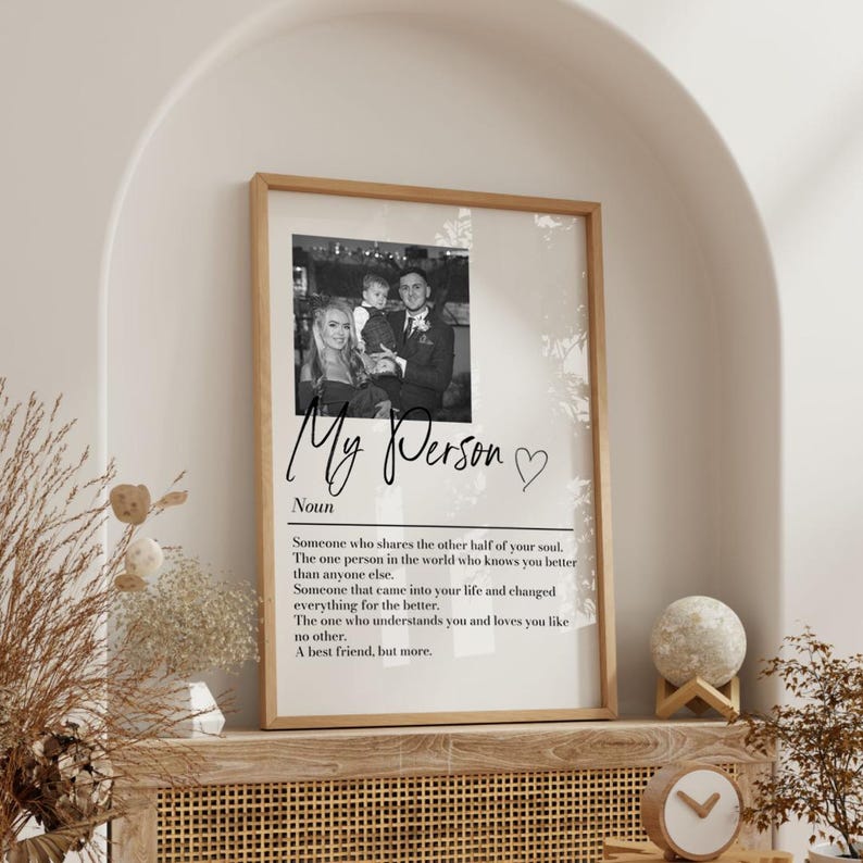 Personalised My Person Definition Print: Custom Photo Gift, Romantic Keepsake, Anniversary Boyfriend/Girlfriend Gift (No Frame)