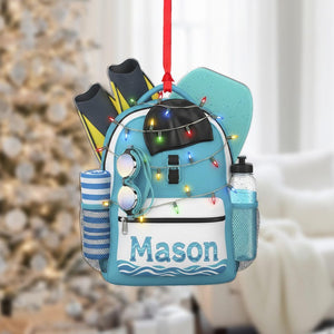 Personalized Acrylic Swim Ornament Name Beach Decor