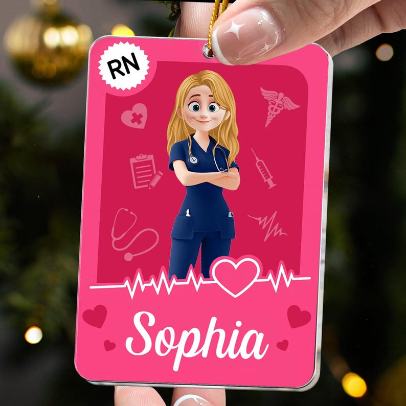 Nurse Toy Box Christmas Ornament, Personalized Acrylic Ornament For Nurses, Custom Medical Keepsake For Nurses, Unique Holiday Gift