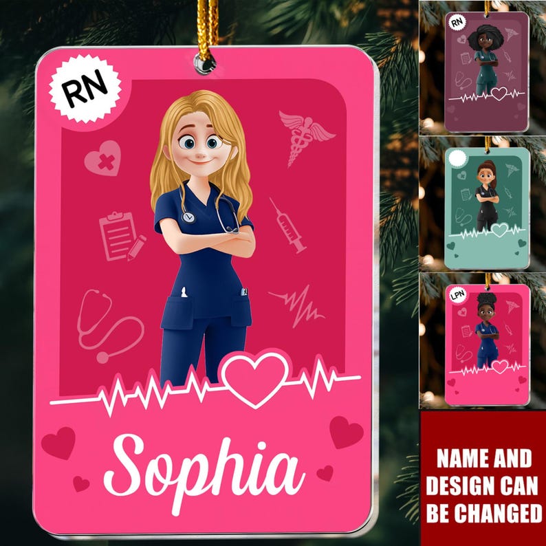 Nurse Toy Box Christmas Ornament, Personalized Acrylic Ornament For Nurses, Custom Medical Keepsake For Nurses, Unique Holiday Gift