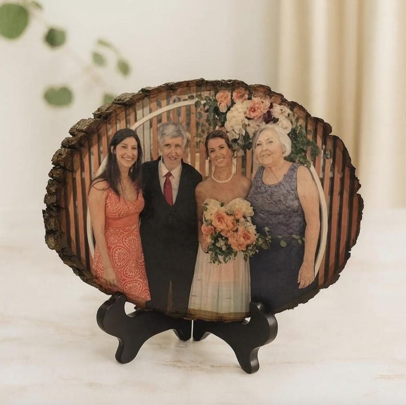 Photo on Wood Custom Christmas Gift Personalized Wood Picture Valentine Day's Gift Family Gift Wedding Gift