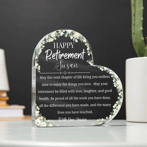 Personalized Retirement Gift Acrylic Plaque, Coworker Retirement Gift, Woman Retirement, Nurse Retirement, Retiring Teacher,Retirement Party