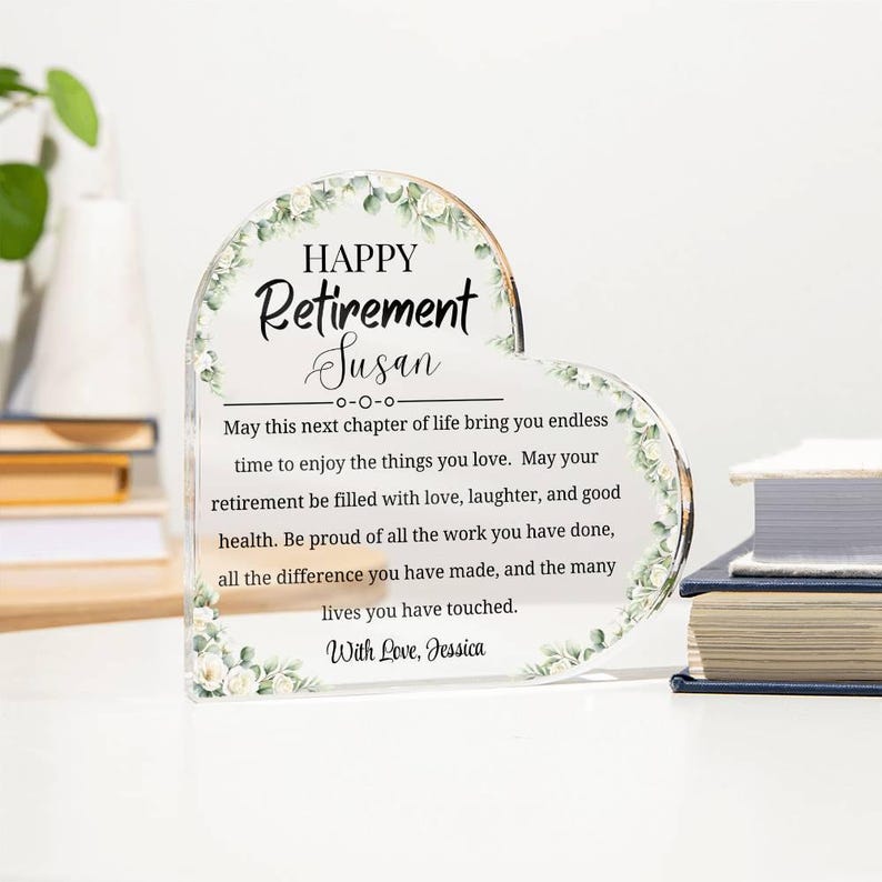 Personalized Retirement Gift Acrylic Plaque, Coworker Retirement Gift, Woman Retirement, Nurse Retirement, Retiring Teacher,Retirement Party