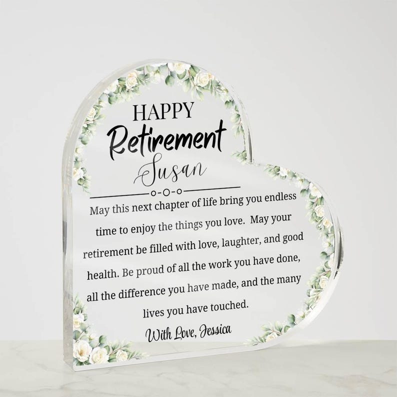Personalized Retirement Gift Acrylic Plaque, Coworker Retirement Gift, Woman Retirement, Nurse Retirement, Retiring Teacher,Retirement Party