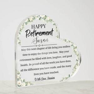 Personalized Retirement Gift Acrylic Plaque, Coworker Retirement Gift, Woman Retirement, Nurse Retirement, Retiring Teacher,Retirement Party