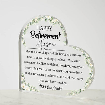 Personalized Retirement Gift Acrylic Plaque, Coworker Retirement Gift, Woman Retirement, Nurse Retirement, Retiring Teacher,Retirement Party