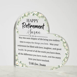 Personalized Retirement Gift Acrylic Plaque, Coworker Retirement Gift, Woman Retirement, Nurse Retirement, Retiring Teacher,Retirement Party