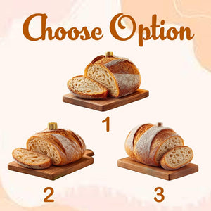 Personalized Sourdough Bread Ornament, Rustic 2D Wooden Christmas Gift