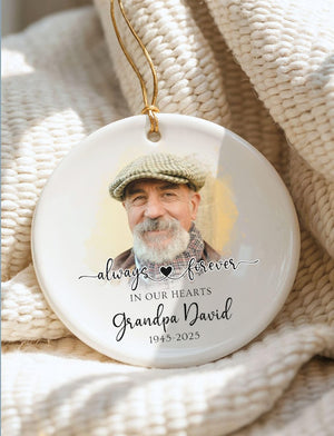 Custom Photo Memorial Ornament Dad Mom Memorial Ornament Lost Loved One Gift Sympathy Ornament Personalized Memorial Ornament Sympathy Gift