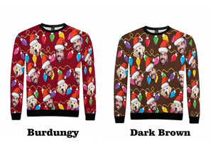 Custom Christmas Ugly Sweater,Personalize Face Sweatshirt,Funny Sweatshirt for Family/Friends,Christmas Ugly Sweater Party Christmas Gifts