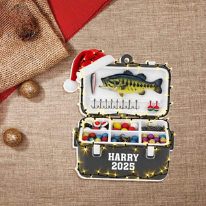 Personalized Fishing Tackle Box 2D Ornament, Fisherman Ornament, Dad Fishing Ornament, Fishing Man Gifts, Fishmas Christmas, Fishing Lovers