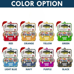 Personalized Fishing Tackle Box 2D Ornament, Fisherman Ornament, Dad Fishing Ornament, Fishing Man Gifts, Fishmas Christmas, Fishing Lovers