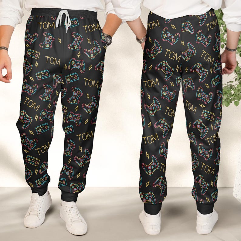 Video Game Custom Name - Personalized Sweatpants, Gamer Gift, Gaming Gift, Streamer Gift, Game Controller, Gift for Men, Gaming Sweatpants