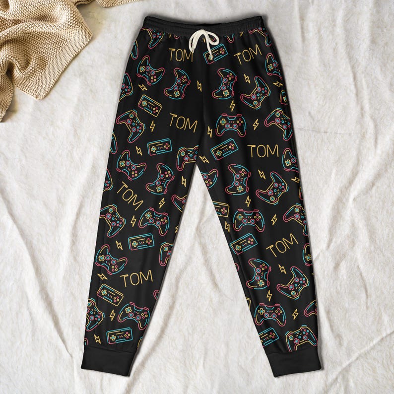 Video Game Custom Name - Personalized Sweatpants, Gamer Gift, Gaming Gift, Streamer Gift, Game Controller, Gift for Men, Gaming Sweatpants