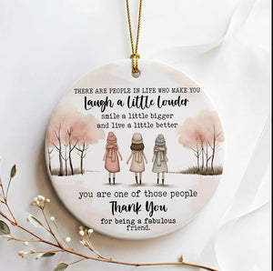 Thank You Friend Ornament, Personalized Friend Christmas Ornament, Friendship Ornament Gift, Custom Friend Gift Ornament 2025, BFF Ornament