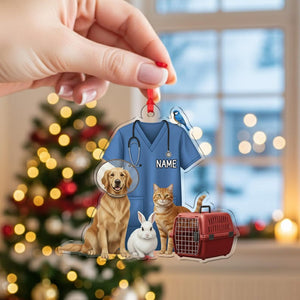 Personalized Veterinarian Christmas Ornament Funny Christmas Tree Decoration Custom Name Christmas Ornament