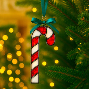 Handmade Stained Glass Christmas Ornaments: Holiday Home Decor Set