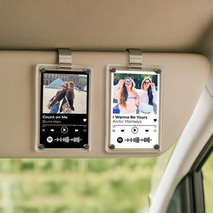 Best Friend Gift Photo Car Visor Clip Personalized Friendship Keepsake, Custom Birthday Gift for Her