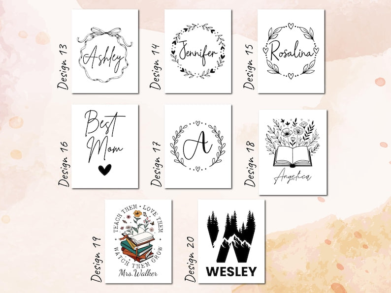 Birth Flower Magnetic Bookmark, Custom Name Leather Bookmark Personalized Bookmark with Name, Book Lover Christmas Gift Women Book Accessory