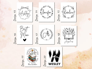 Birth Flower Magnetic Bookmark, Custom Name Leather Bookmark Personalized Bookmark with Name, Book Lover Christmas Gift Women Book Accessory