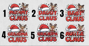 Family Christmas Matching Shirts Mama, Daddy, Baby, Mini Claus Tees & Sweatshirts