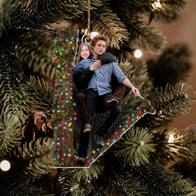 Custom Twilight Couple Photo Ornament | Personalized Acrylic Ornament | Funny Romantic Christmas Gift | Custom Face Ornament Decoration