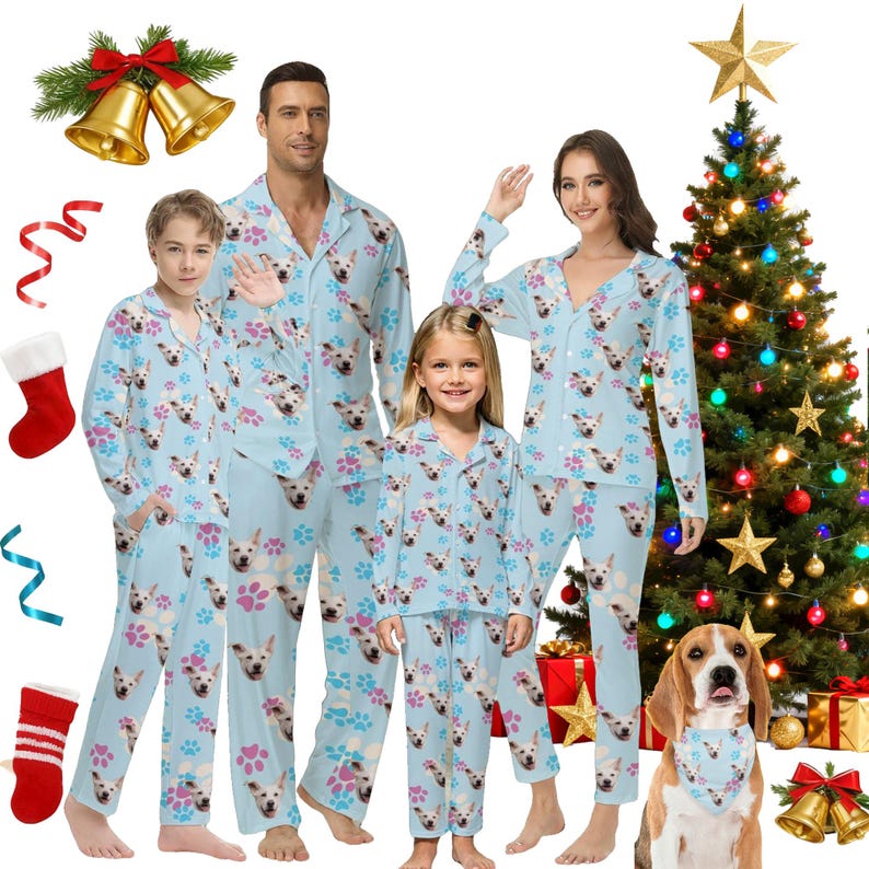 Personalized Pet Photo Christmas Pajamas: Custom Matching Family Set il_794xN.7332188066_rq3m.jpg