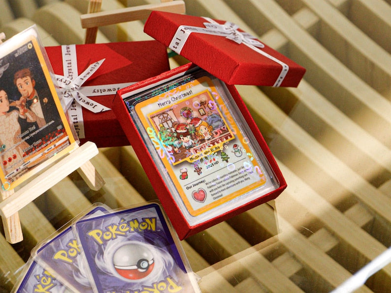 Pokemon Anniversary Card, Christmas Pok mon Card, Custom Anniversary Cards, First Christmas Gifts, Gift for Her, Gift for Him