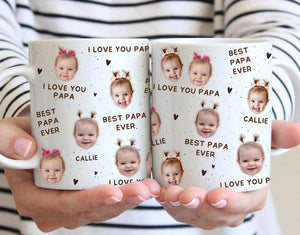 Custom Face Mug, Baby Face Mug, Custom Baby Photo Mug, Your Dog's Face Mug, Personalized Mug With Picture For Dad/Husband/Grandpa