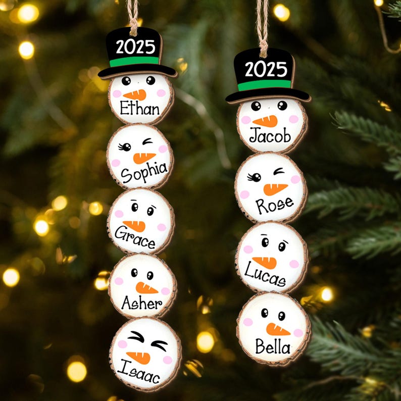 Custom Snowman Christmas Ornament 2025, Funny Family Ornament Gift Ideas
