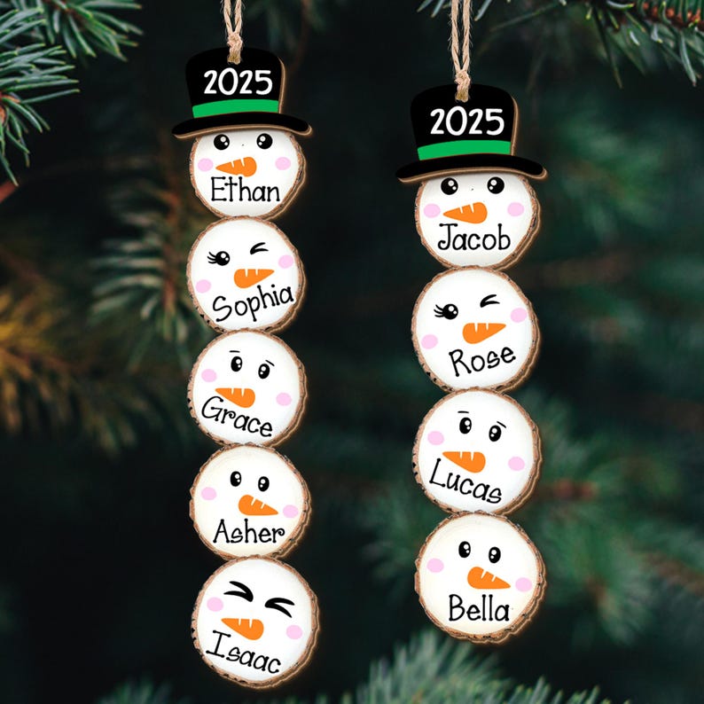 Custom Snowman Christmas Ornament 2025, Funny Family Ornament Gift Ideas