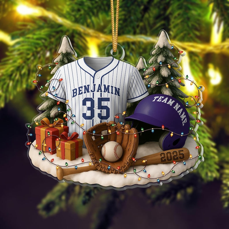 Personalized Softball Ornament 2025 Custom Jersey, Team Keepsake