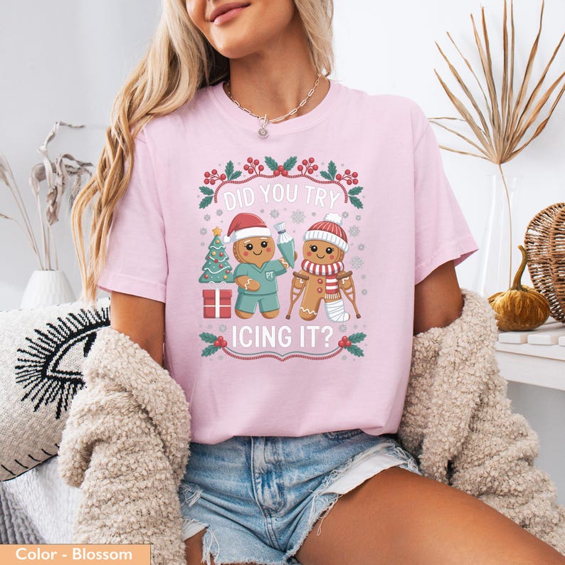 Physio Christmas T-Shirt or Sweatshirt: Physical Therapy, Christmas, Funny, Injury