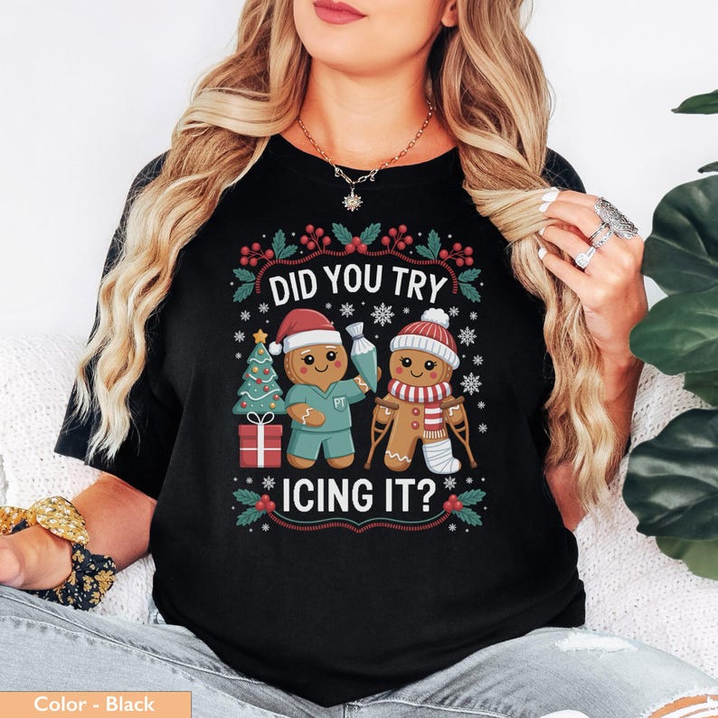Physio Christmas T-Shirt or Sweatshirt: Physical Therapy, Christmas, Funny, Injury