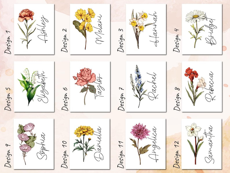 Birth Flower Magnetic Bookmark, Custom Name Leather Bookmark Personalized Bookmark with Name, Book Lover Christmas Gift Women Book Accessory