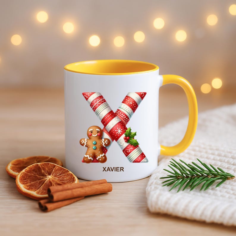 Personalized Christmas mug ceramic mug with name & Christmas motif gift for St. Nicholas and Advent. Mug with name Christmas.