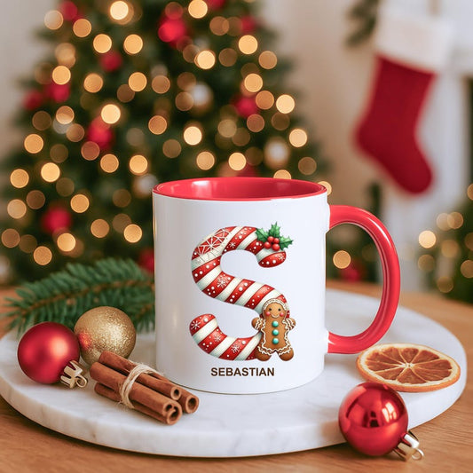 Personalized Christmas mug ceramic mug with name & Christmas motif gift for St. Nicholas and Advent. Mug with name Christmas.