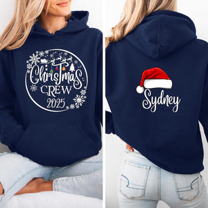 Christmas Crew Sweatshirts Personalized Matching Family Shirt , Xmas Pajamas Top, Hoodies, Sizes for everyone