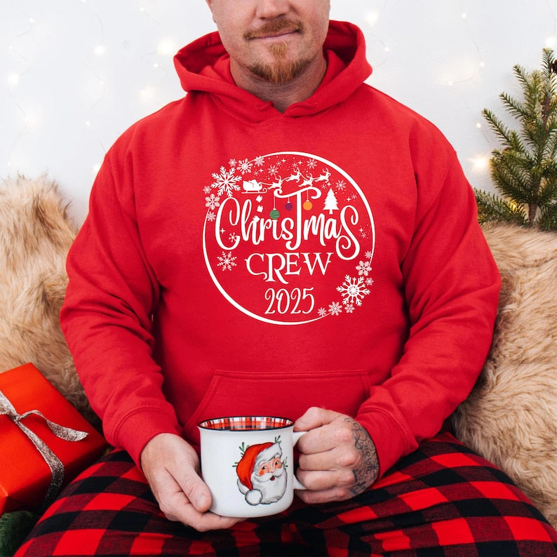 Christmas Crew Sweatshirts Personalized Matching Family Shirt , Xmas Pajamas Top, Hoodies, Sizes for everyone