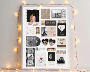 Anniversary Gift for Boyfriend or Girlfriend | Editable Matchbook Poster | Matchbox Art Print Custom Anniversary or Birthday Gift