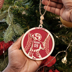 Personalize Baseball Ornament, Custom Christmas Baseball Ornament, Custom Sport Team Ornament, Custom Name Ornament